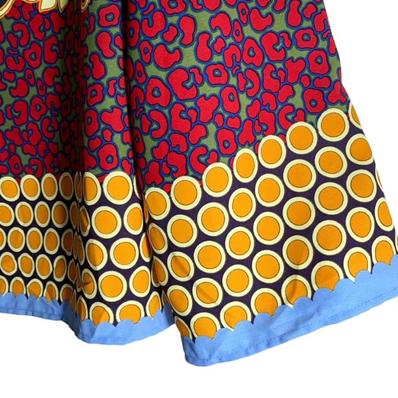 BUCKET LIST Mixed Print Boxy Button Down Top - Picture 5 of 6